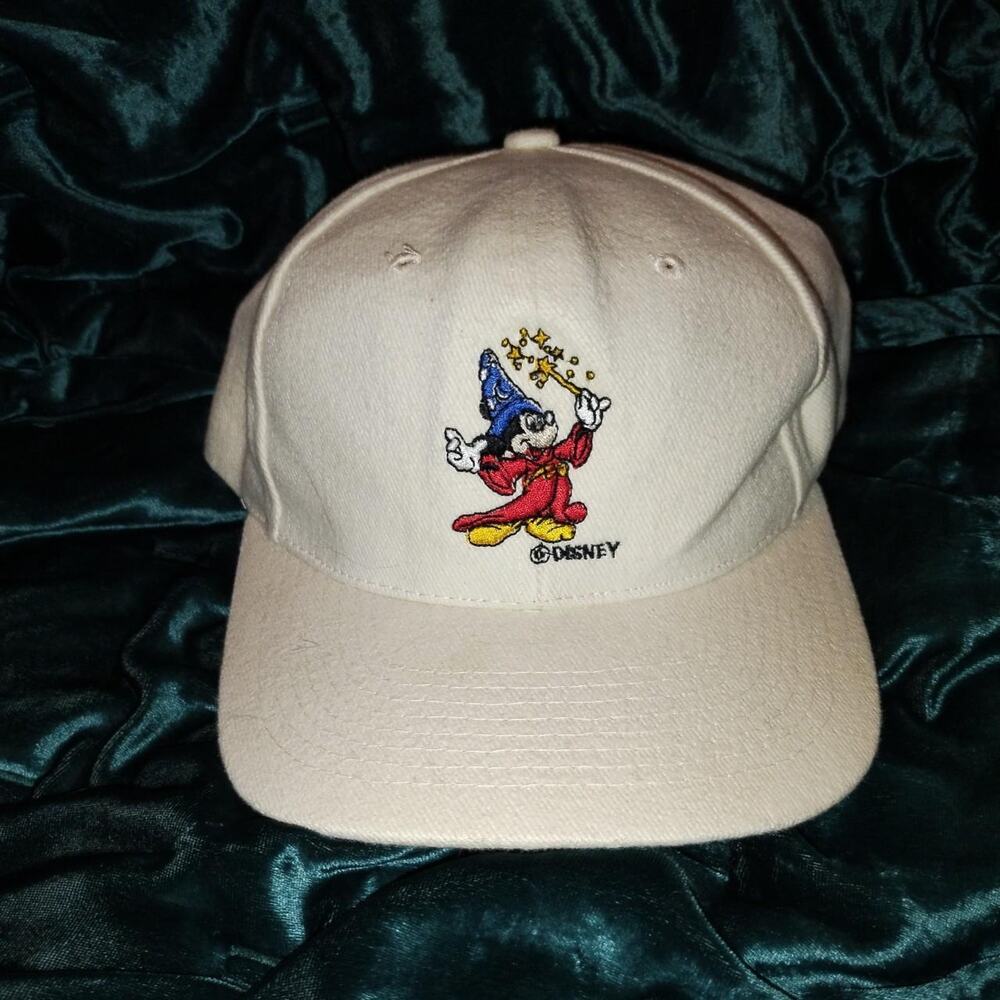 Walt Disney Imagineering Sorcerer Mickey White Strap-Back Hat - WDI - ADULT OSFM